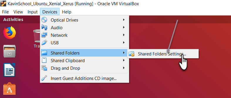 virtualbox shared folder not showing